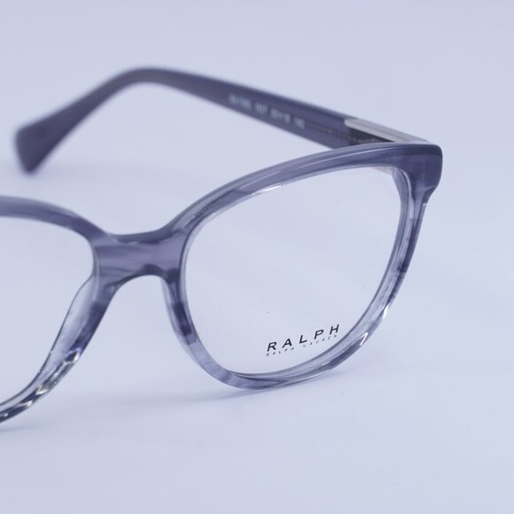 🕶️ New Ralph Lauren RA7082 1627 Eyeglasses - Striped Transparent Grey Frame - Picture 4 of 9